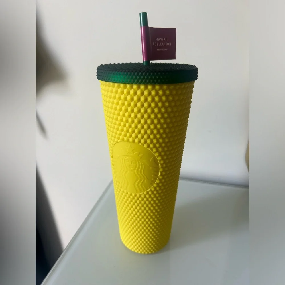 Starbucks Hawaii Pineapple tumbler cup with straw
